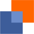 The Luminosity blend mode, demonstrated with overlapping squares