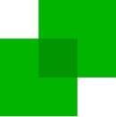 The Colour Burn blend mode, demonstrated with overlapping squares