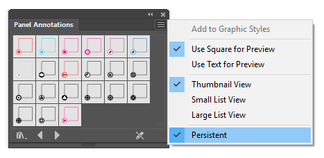 An example of an Illustrator library panel
